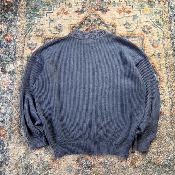 Vintage Blue Ribbed Pullover Sweater Size XXL - Picture 2 of 3
